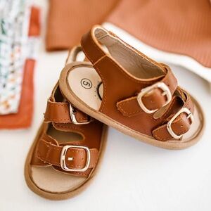 Little Love Bug Leather Sandals
